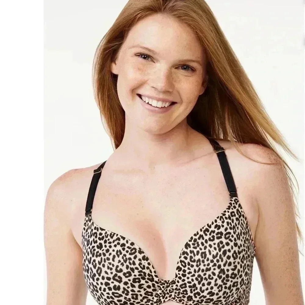 Joyspun T-shirt Bra Leopard Print 40D Lighlty Lined NWT